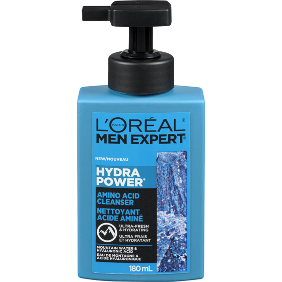 L'Oreal Paris Men Expert Hydra Power Amino Acid Cleanser Mountain Water & Hyaluronic Acid 180 ml, $8.88/100ml