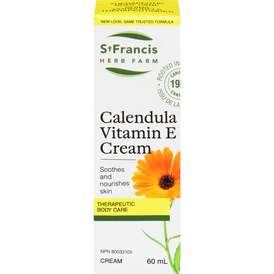 St Francis Herb Farm Therapeutic Body Care Calendula Vitamin E Cream 60 ml, $40.82/100ml