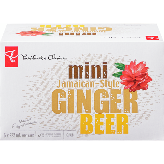 le Choix du Président Mini bière de gingembre de style jamaïcain, 6 canettes 6x222.0 ml, 0,34 $/100ml
