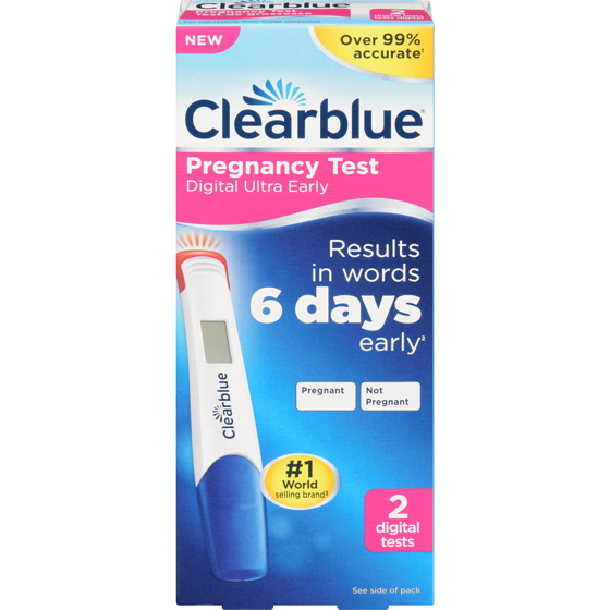 Clearblue Digital Pregnancy Test Ultra Early, 2 Digital Tests 2 ea, $13.75/1ea