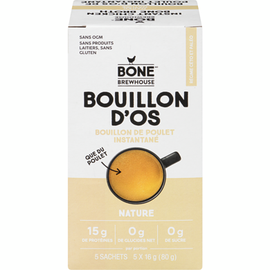 Bone Brewhouse Bouillon D'Os De Poulet Instantané Nature 16 g, 74,94 $/100g