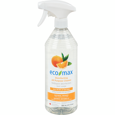 Eco-Max Nettoyant Désinfectant Tout Usage Orange Naturelle 800 ml, 0,47 $/100ml