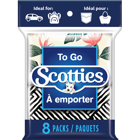 Scotties To Go 3 Ply White Tissues Per Mini Pack 10 ea, $0.60/1ea