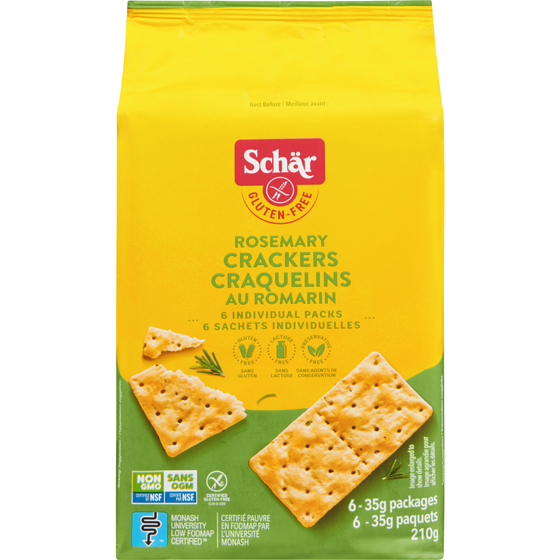 Schar Rosemary Crackers Gluten Free 210 g, $4.28/100g
