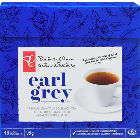 President's Choice Earl Grey Premium Flavoured Black Tea 48 ea, $0.16/1ea