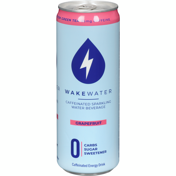 Wakewater Caffeinated Sparkling Water Beverage Grapefruit 355 ml, $0.84/100ml