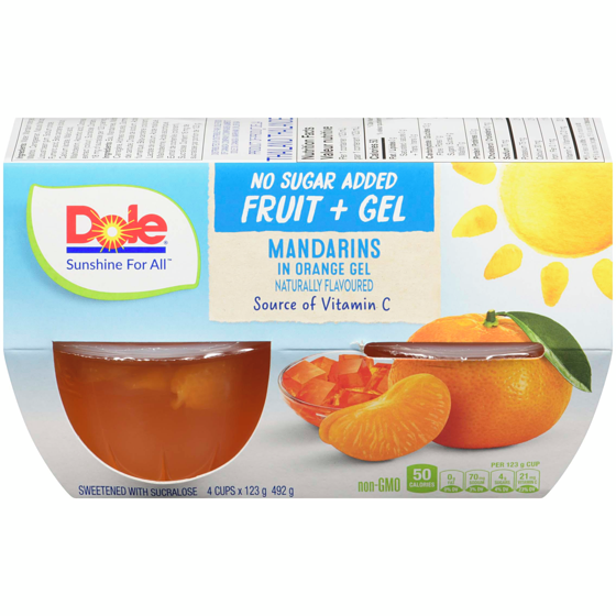 Dole Mandarins In Orange Gel 4x123.0 g, $0.87/100g