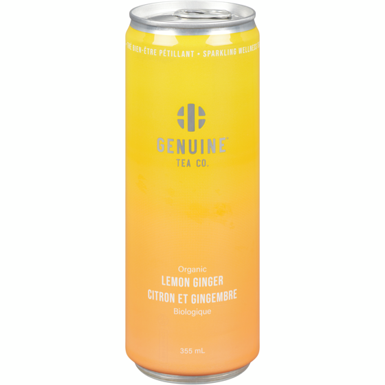 Genuine Tea Hand-Crafted Sparkling Iced Tea Lemon Ginger Sencha Organic 355 ml, $0.93/100ml