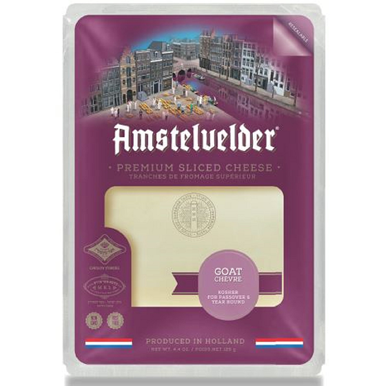 Amstelvelder Kosher Sliced Goat Cheese 125 g, $6.39/100g