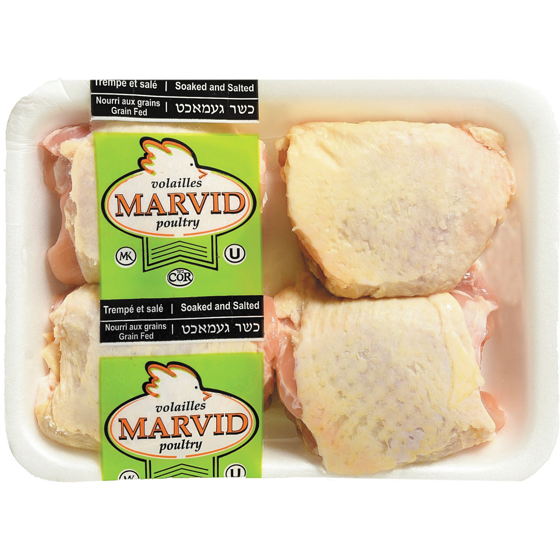 Marvid Poultry Chicken Thighs Frozen, Tray Pack $29.30/1kg $13.29/1lb