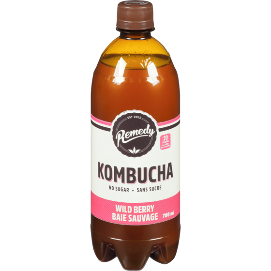 Remedy Kombucha Baie Sauvage 700 ml, 0,86 $/100ml