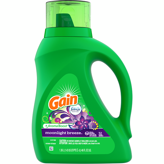 Gain Détergent pour le linge Moonlight Breeze 1.36 l, 0,37 $/100ml