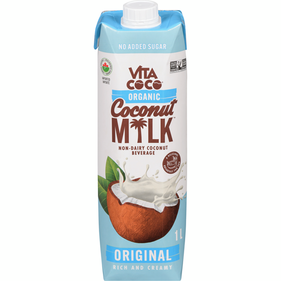 Vita Coco Non-Dairy Beverage Organic Coconut Original 1 l, $0.35/100ml