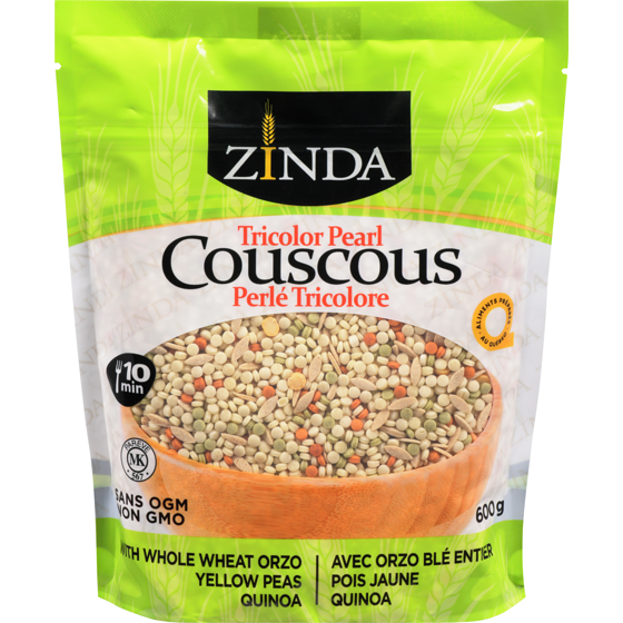 Zinda Couscous  Perlé Tricolore 600 g, 0,50 $/100g