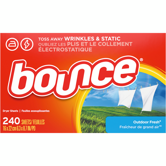 Bounce Fabric Softener Sheets, Outdoor Fresh, 240 Count 240 ea, $0.06/1ea