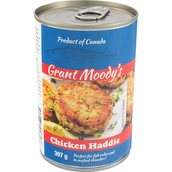 Grant Moody's Chicken Haddie 397 g, $2.52/100g