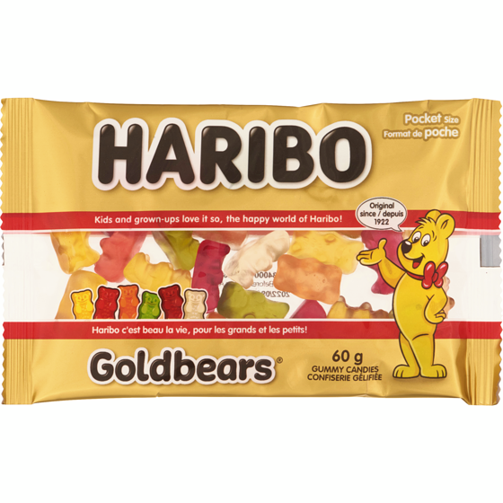 Haribo Gummy Candies Pocket Size 60 g, $2.92/100g