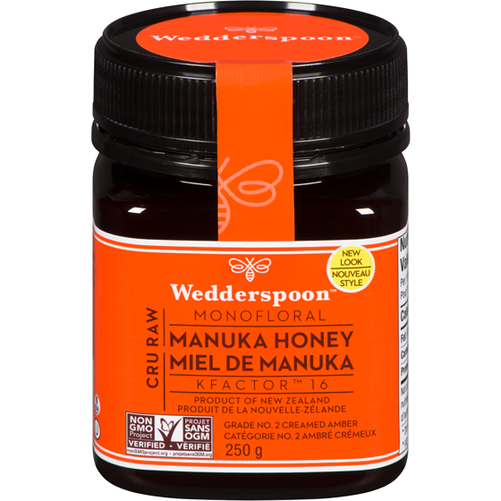 Wedderspoon Monofloral Kfactor 16 Raw Manuka Honey 250 g, $14.80/100g