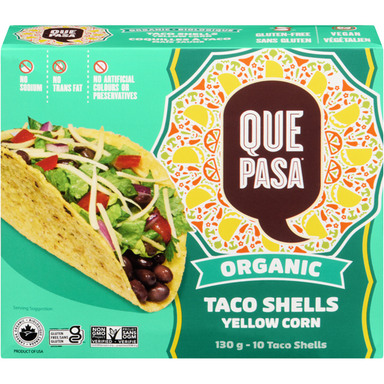 Que Pasa Organic Yellow Corn Taco Shells 130 g, $3.84/100g