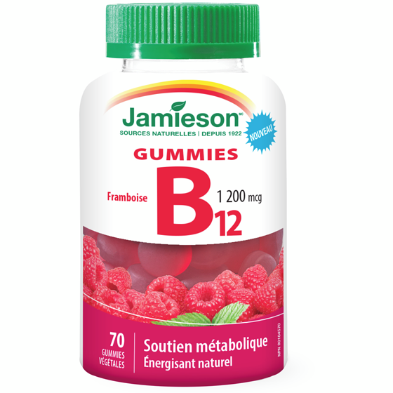 Jamieson Vitamine B12 1200 mcg Gummies 70 ea, 0,34 $/1ch