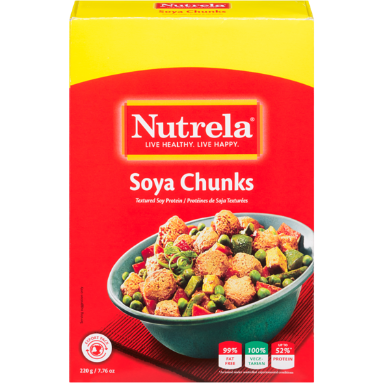 Nutrella Soya Chunks 220 g, $1.36/100g