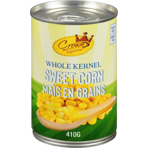 Crown Kosher Whole Kernel Sweet Corn  410 g, $0.61/100g