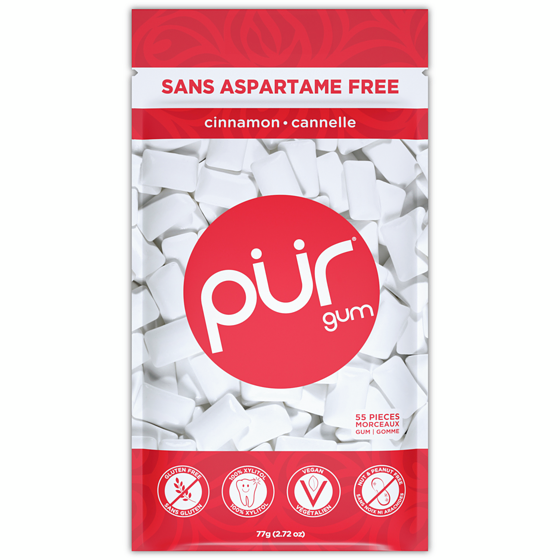Pur Gum Aspartame Free Natural Cinnamon Flavoured Gum 77 g, $6.87/100g