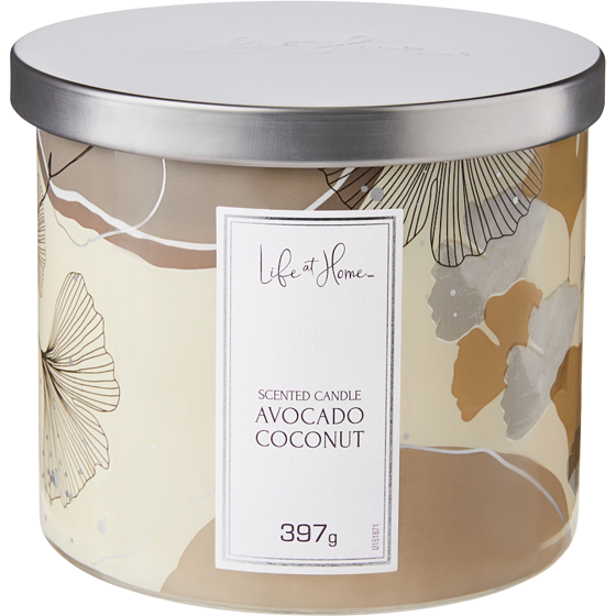 Life at Home Scented Candle Avocado Coconut 1 ea, $16.00/1ea