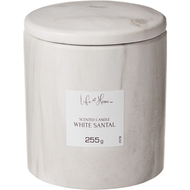 Life at Home Scented Candle White Santal 1 ea, $10.00/1ea