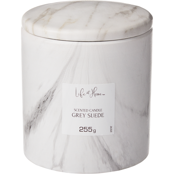 Life at Home Scented Candle Grey Suede 1 ea, $10.00/1ea
