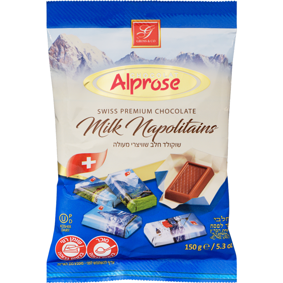 Alprose Milk Napolitains Milk Chocolate 150 g, $7.99/100g