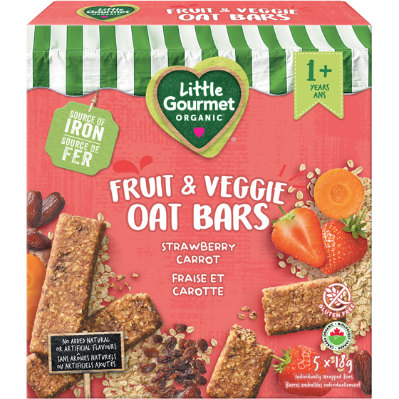 Baby Gourmet Organic Fruit & Veggie Oat Bars Strawberry Carrot 90 g, $4.99/100g