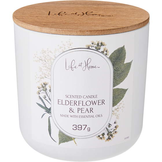 Life at Home Scented Candle Elderflower & Pear 1 ea, $16.00/1ea