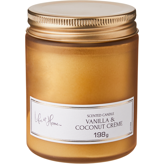 Life at Home Scented Candle Vanilla & Coconut Crème 1 ea, $10.00/1ea