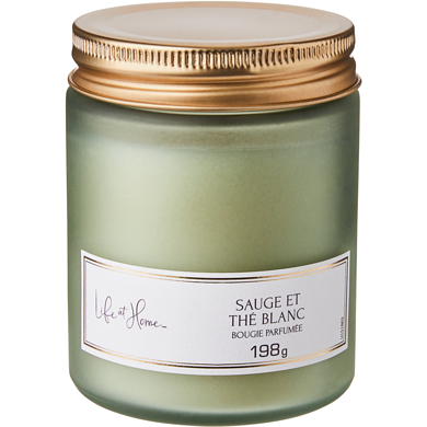 Life at Home Bougie parfumée – Sauge et thé blanc 1 ea, 10,00 $/1ch