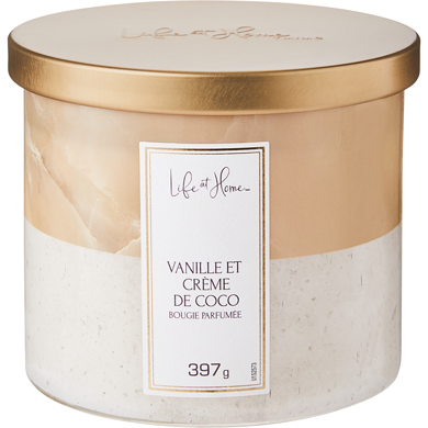 Life at Home Bougie parfumée – Crème vanille et noix de coco 1 ea, 16,00 $/1ch
