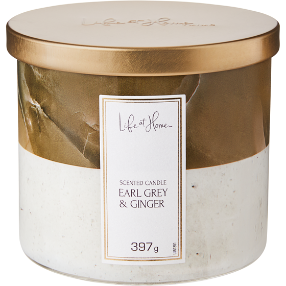 Life at Home Scented Candle Earl Grey & Ginger 1 ea, $16.00/1ea