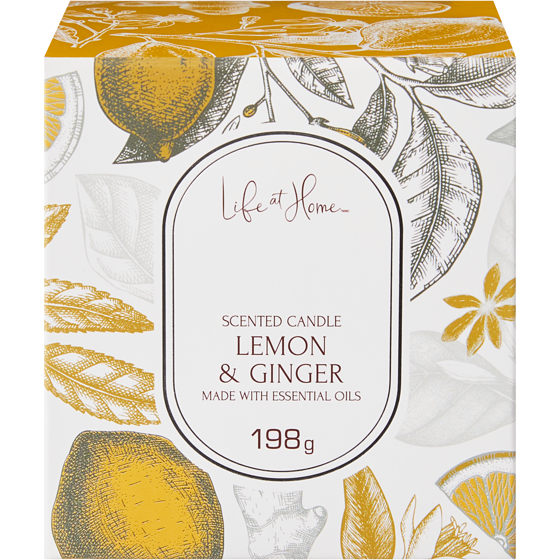 Life at Home Scented Candle Lemon & Ginger 1 ea, $10.00/1ea