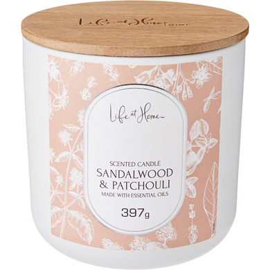 Life at Home Scented Candle Sandalwood & Patchouli 1 ea, $12.00/1ea