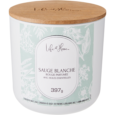 Life at Home Bougie parfumée – Sauge blanche 1 ea, 16,00 $/1ch