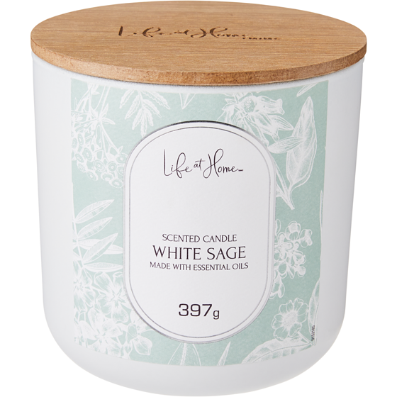 Life at Home Scented Candle White Sage 1 ea, $16.00/1ea
