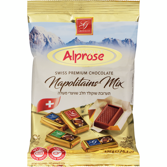 Alprose Napolitains Mix Swiss Premium Chocolate 150 g, $7.99/100g