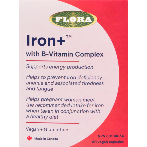Flora Iron + With B-Vitamin Complex 60 ea, $0.33/1ea