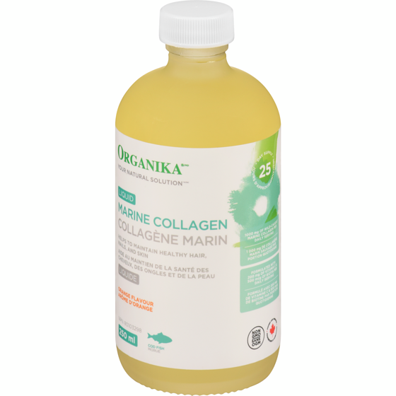 Organika Marine Collagen Orange Flavour Liquid 250 ml, $22.80/100ml