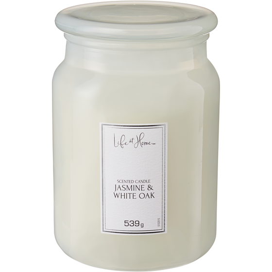 Life at Home Scented Candle Jasmine & White Oak 1 ea, $19.00/1ea