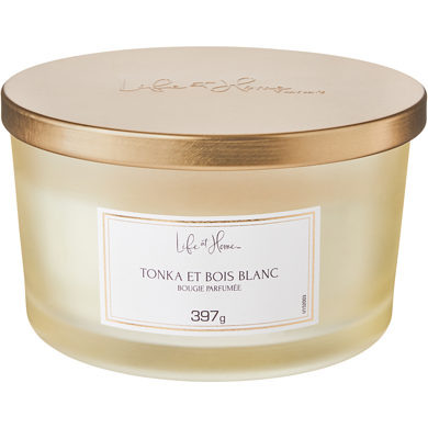 Life at Home Bougie parfumée – Tonka et bois blancs 1 ea, 16,00 $/1ch