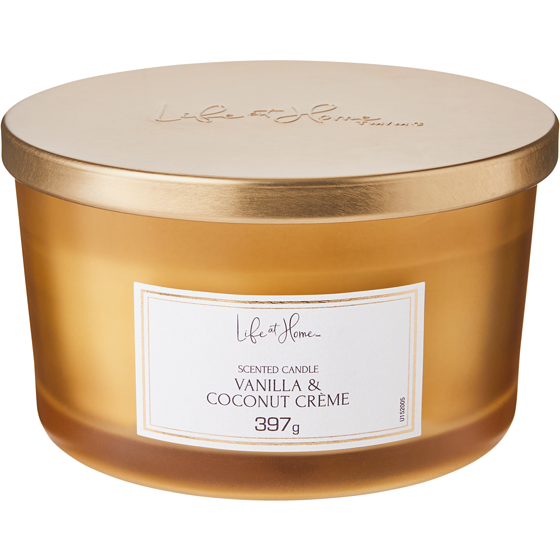 Life at Home Scented Candle Vanilla & Coconut Crème 1 ea, $16.00/1ea