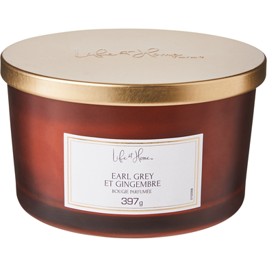 Life at Home Bougie parfumée – Earl Grey et gingembre 1 ea, 16,00 $/1ch