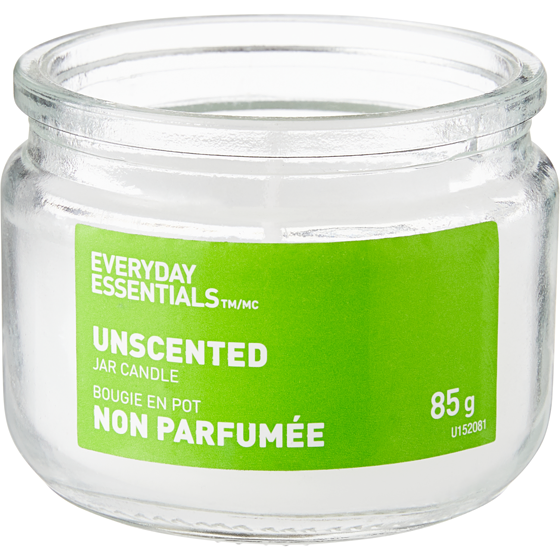 Everyday Essentials Unscented Glass Jar Candle 1 ea, $4.00/1ea
