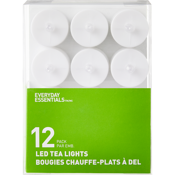 Everyday Essentials Led Tealights - 12Pk 1 ea, $10.00/1ea